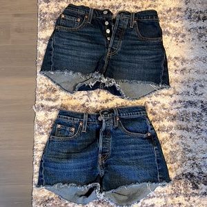 501 Levi’s High-Waisted Shorts Size 25